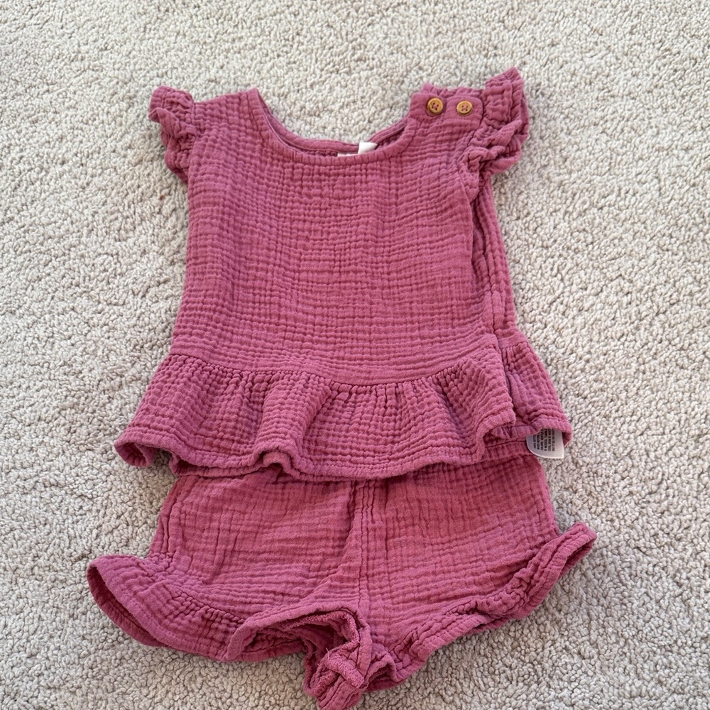 ✨ Cat & Jack Toddler Girls 2-Piece Summer Set | Cotton Tee + Shorts | 18M ✨